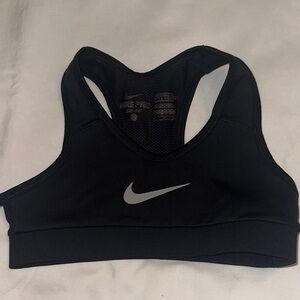 Nike girls Black and Silver Sports Bra